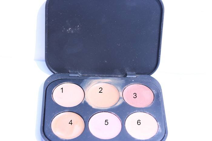 BH Cosmetics 6 Color Concealer and Corrector Palette Review7