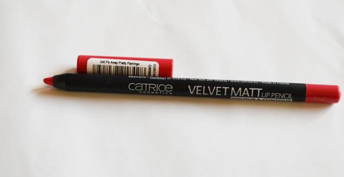 Catrice Velvet Matt Lip Pencil Colour and Contour - Fly Away Pretty Flamingo Review5