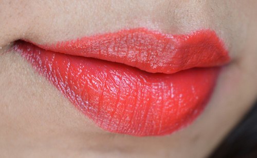 Clio Red Liar Tension Lip swatch 4