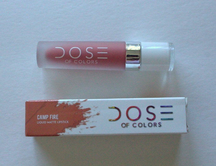 Dose of Colors Camp Fire Liquid Matte Lipstick packaging
