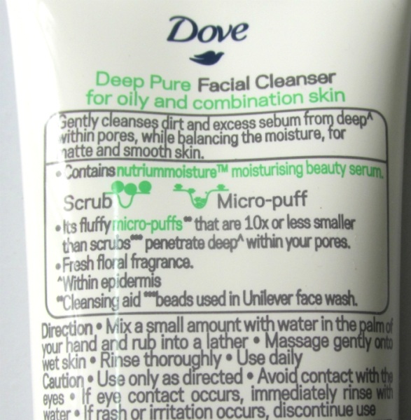Dove Deep Pure Oil Control Facial Cleanser Review2