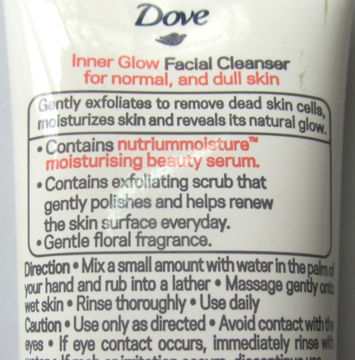 Dove Inner Glow Gentle Exfoliating Facial Cleanser Review1