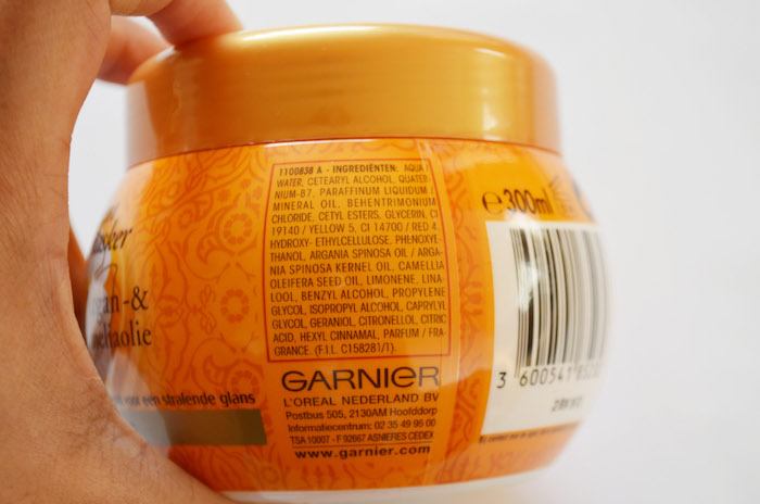 Garnier Loving Blends Argan and Camellia Oil Sublime Hair Mask ingredients