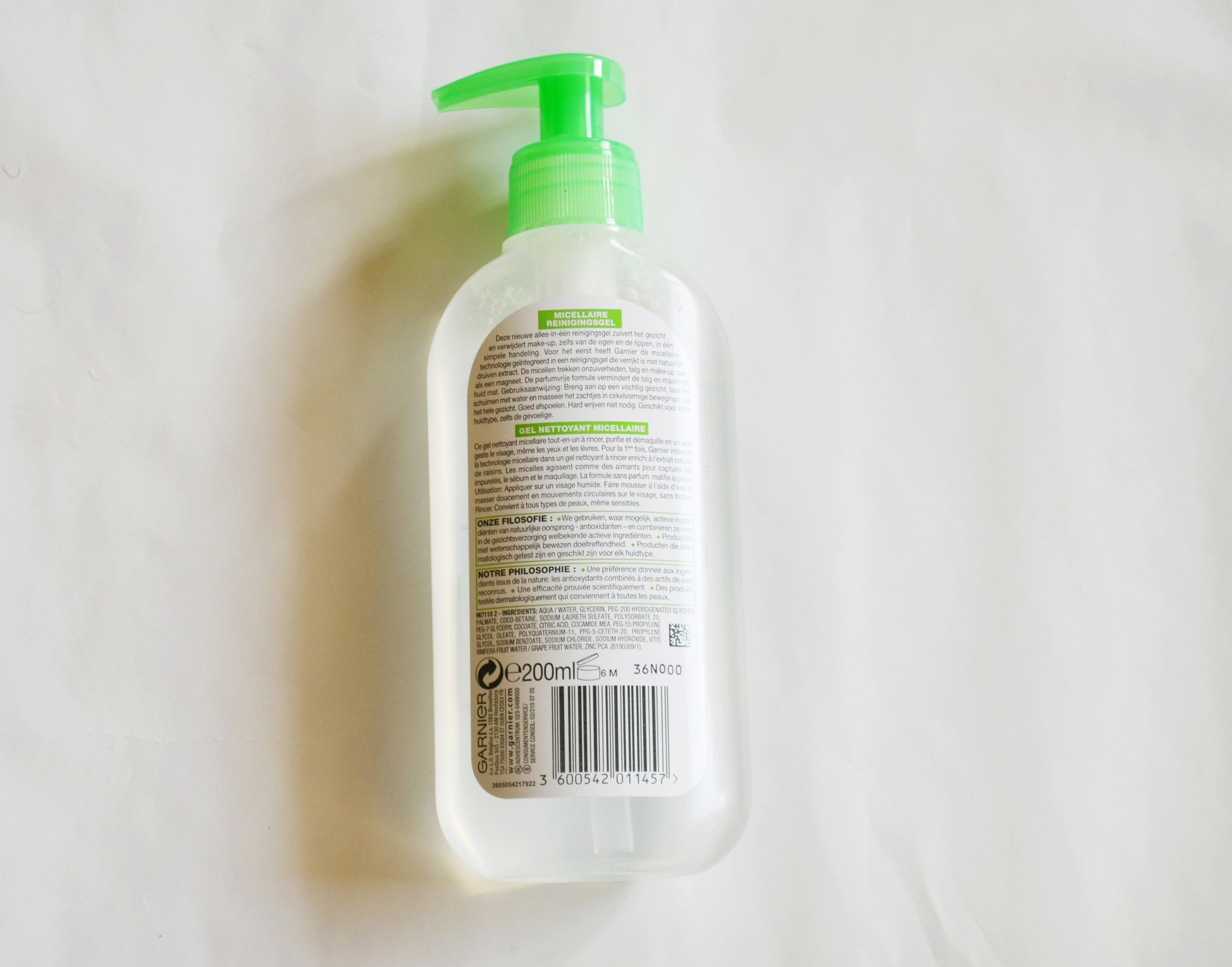 Garnier Skin Active Micellar Cleansing Gel Wash Combination and Sensitive Review4