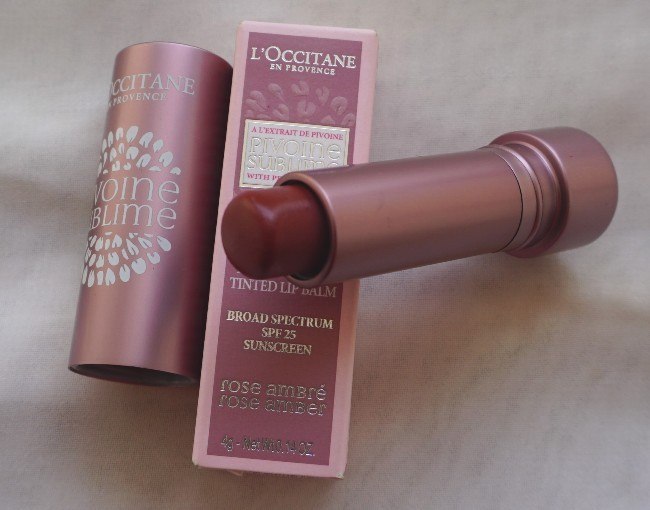 L'Occitane Pivoine Sublime Tinted Lip Balm - Rose Amber Review1