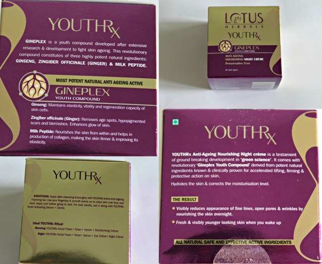 Lotus Herbals YOUTHRx Anti-Ageing Nourishing Night Creme Review
