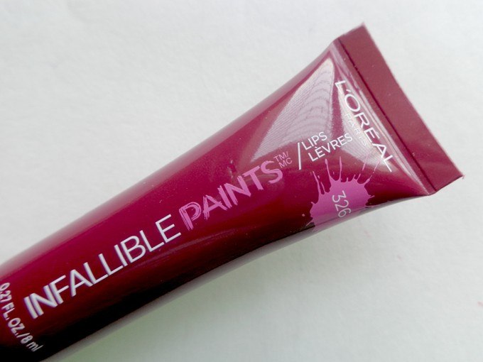 L’Oreal Paris 326 Sultry Sangria Infallible Lip Paint packaging