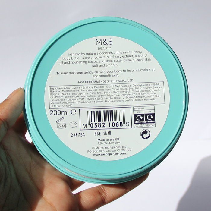 Marks and Spencer Blueberry Body Butter Review2