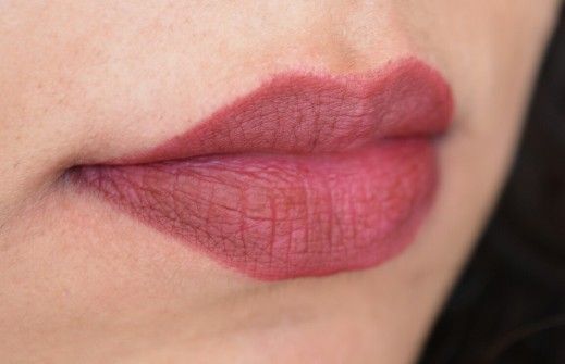 NARS Endangered Red Velvet Matte Lip Pencil lip swatch