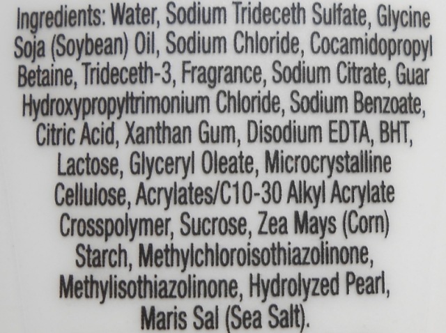 Olay Whitening Moisture Body Wash ingredients