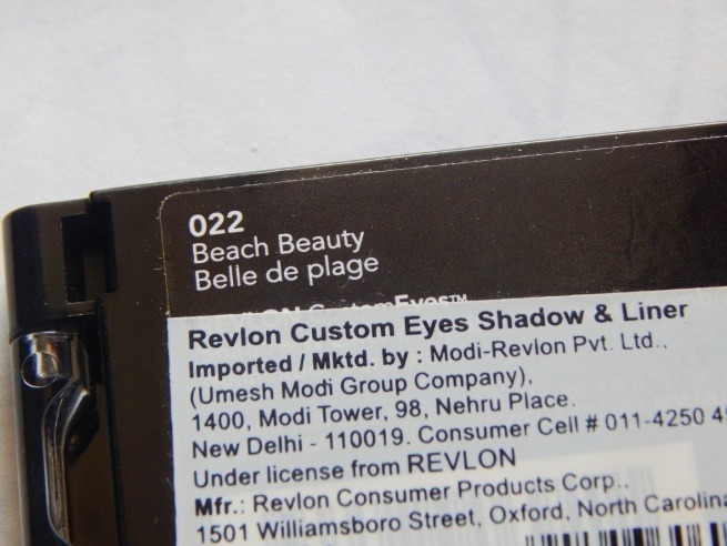 Revlon Custom Eyes Shadow and Liner Beach Beauty shade name