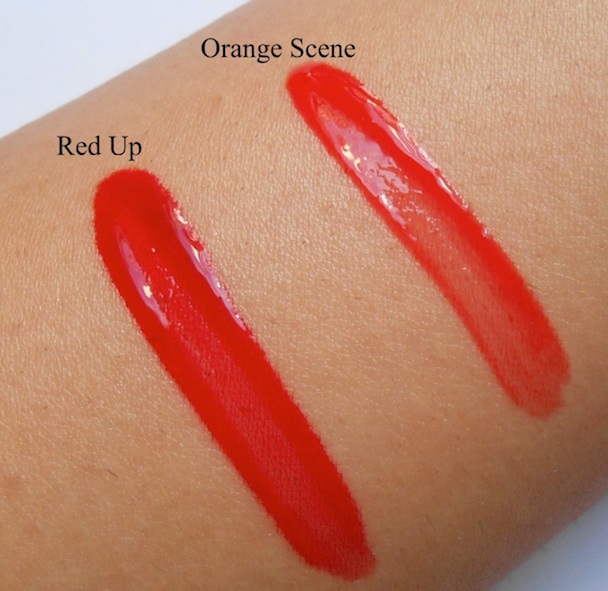 The Face Shop 04 Red Up Watery Tint swatch on hands