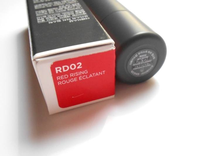 The Face Shop RD02 Red Rising Moisture Touch Lipstick shade name