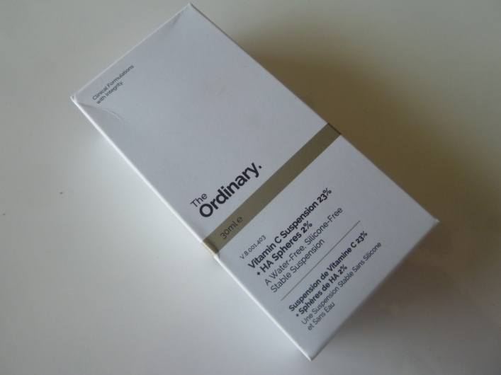 The Ordinary Vitamin C Suspension 23% + HA Spheres 2% outer packaging
