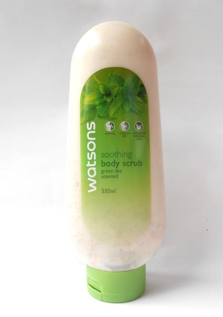 Watsons Green Tea Scented Soothing Body Scrub bottle