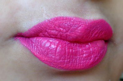 Wet n Wild Back To The Fuchsia MegaLast Liquid Lip Color swatch on lips