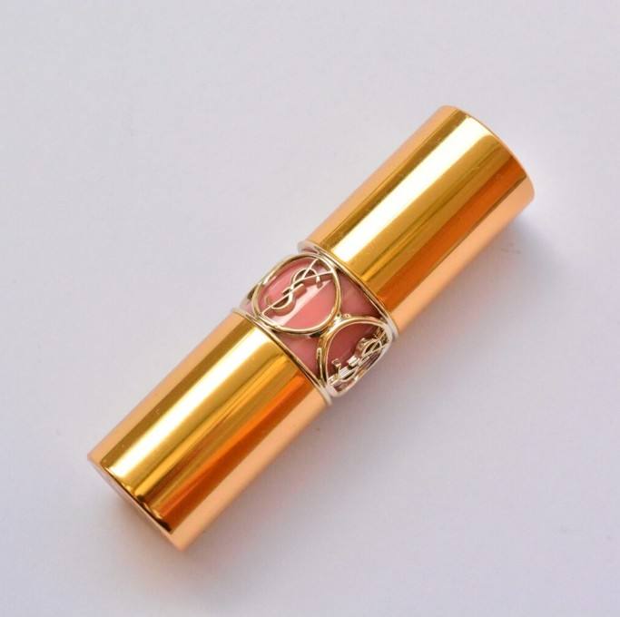 YSL 44 Nude Lavalliere Rouge Volupté Shine Oil-In-Stick outer packaging