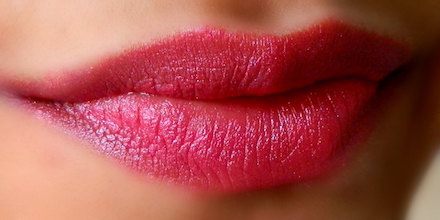 City Color M4 Berry Be Matte Lipstick swatch on lips