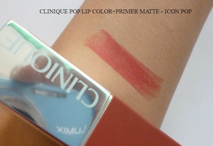 Clinique Pop Matte Icon Pop Lip Colour Primer swatch on hand
