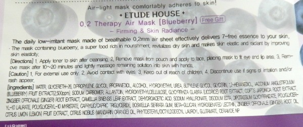 Etude House Air Therapy Blueberry Sheet Mask3