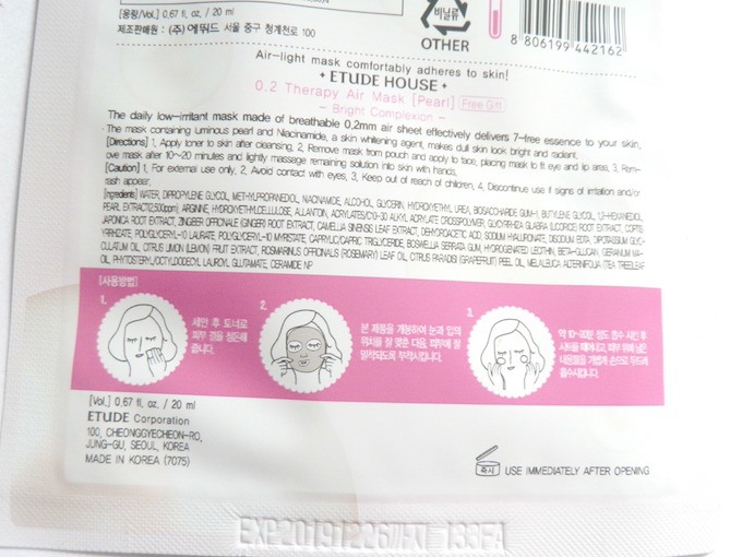 Etude-House-Therapy-Air-Mask-Pearl-ingredients