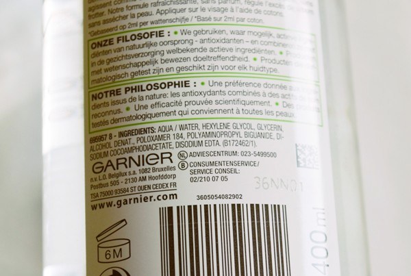 Garnier Skin Active Micellar Cleansing Water for Combination and Sensitive Skin Review3