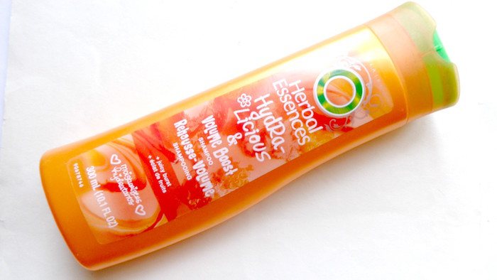 Herbal Essences Hydralicious and Volume Boost Shampoo bottle