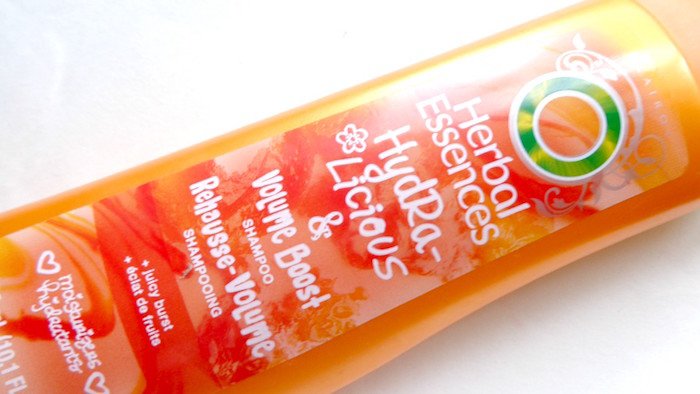 Herbal Essences Hydralicious and Volume Boost Shampoo packaging