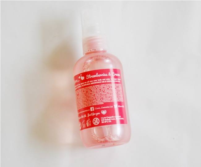 I Love Strawberries and Cream Refreshing Body Spritzer Review1