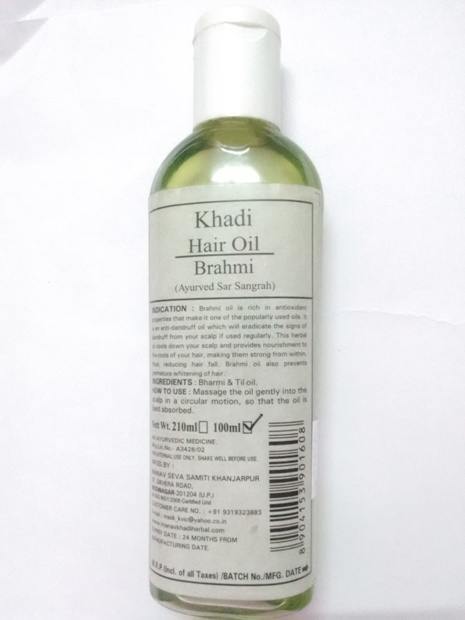 Khadi Herbal Brahmi Hair Oil Review