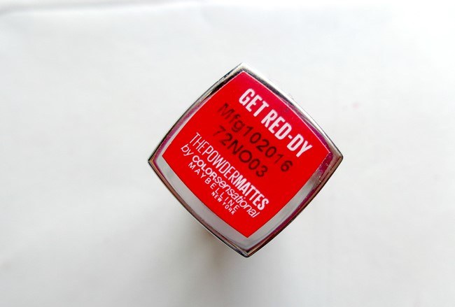 Maybelline Color Sensational Get Red-Dy Powder Matte Lipstick Review1