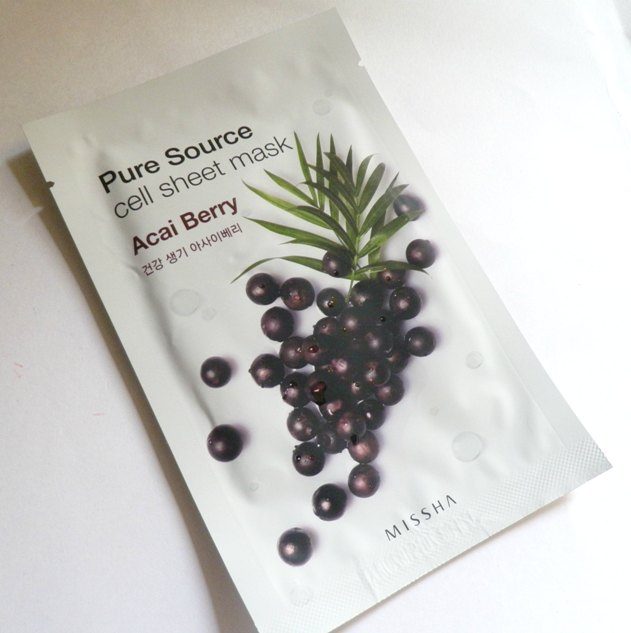 Missha Pure Source Acai Berry Cell Sheet Mask packaging