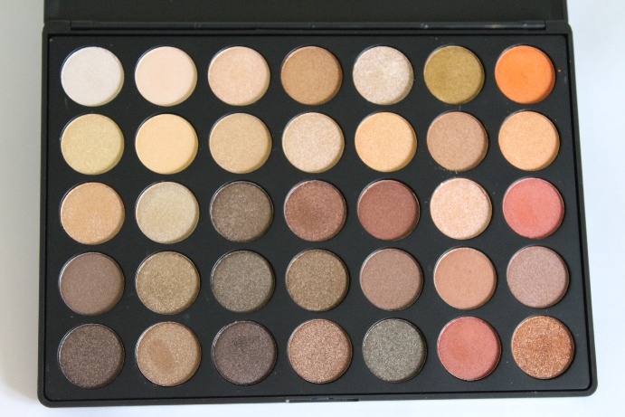 Morphe 35OS 35 Color Shimmer Nature Glow Eyeshadow Palette open