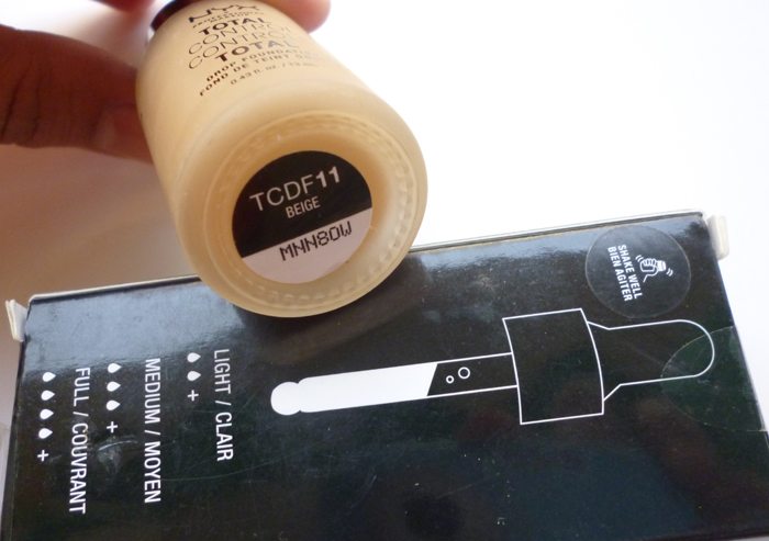 NYX Total Control Drop Foundation shade name