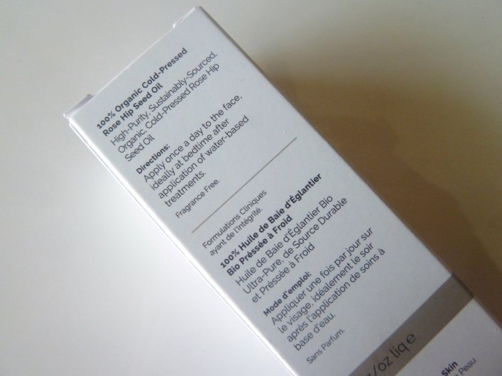 The Ordinary 100% Organic Cold-Pressed Rose Hip Seed Oil details