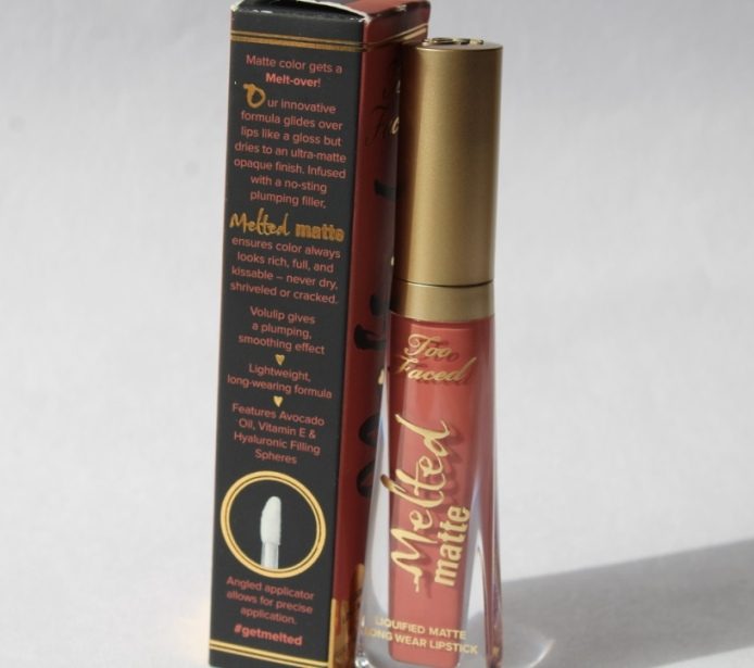 Too Faced Sell Out Melted Matte Liquified Long Wear Matte Lipstick outer packaging