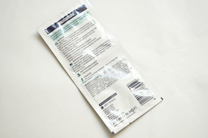 Balea Dead Sea Face Mask Packaging
