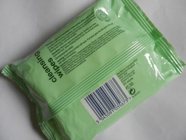 Boots Essentials Cucumber Cleansing Wipes ingredients