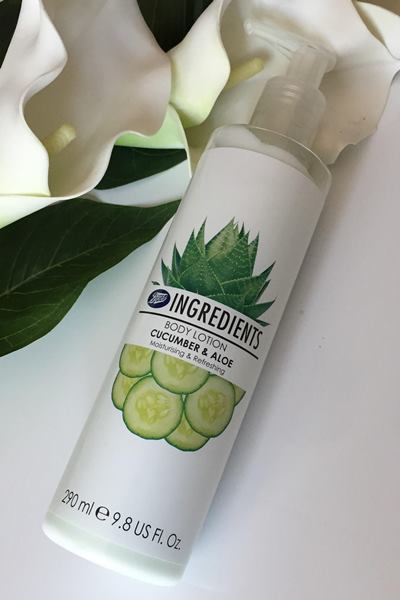 Boots Ingredients Body Lotion Cucumber and Aloe Review Main