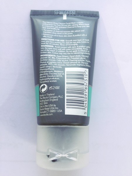 Boots Tea Tree and Witch Hazel Charcoal Face Mask Review3