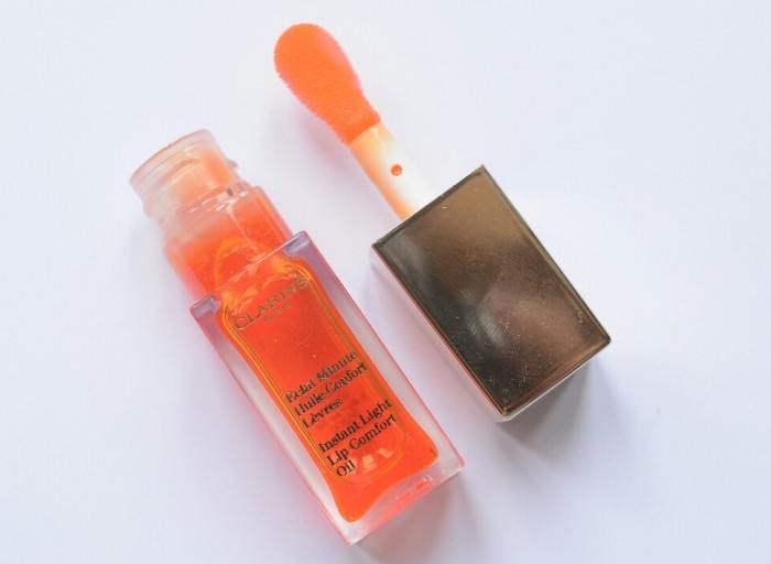 Clarins Instant Light Lip Comfort Oil Tangerine Open