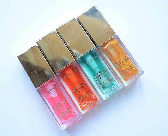 Clarins Instant Light Lip Comfort Oil in Candy shade