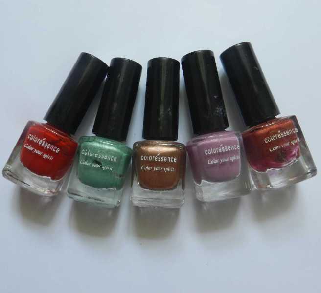 Coloressence Color Mania Nail Paints Siren Red Extrovert Rusty Rage Mystic Mauve Pink Blossom all