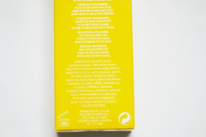 Elizabeth Arden Sunflowers Eau De Toilette Spray Naturel Review Ingredients