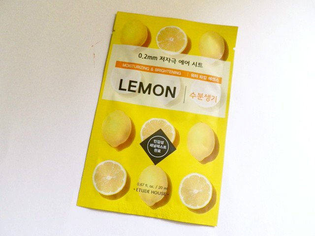 Etude House Air Therapy Lemon Sheet Mask Review1