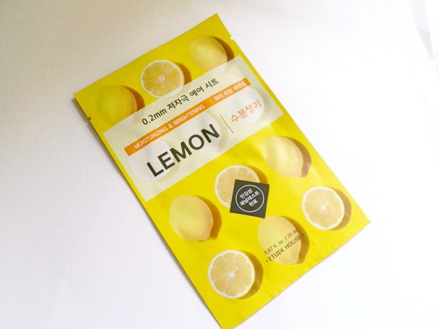 Etude House Air Therapy Lemon Sheet Mask Review2