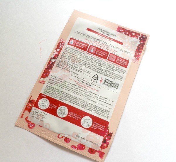 Etude House Therapy Air Mask Pomegranate Review3