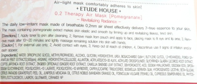 Etude House Therapy Air Mask Pomegranate Review4
