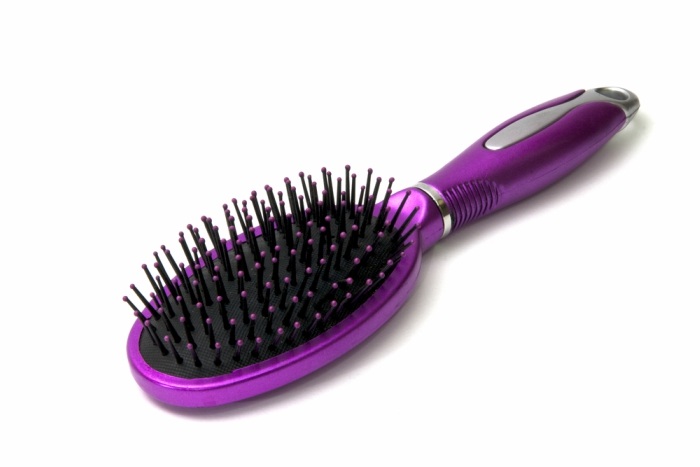 Hair Brush Metallic Purple isolate