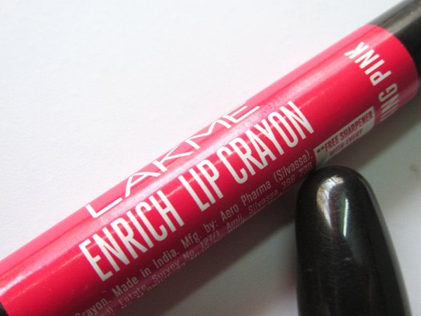 Lakme Enrich Lip Crayon Shocking Pink Label